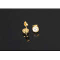 2015 Christmas the mainstream gold plating copper earring stud